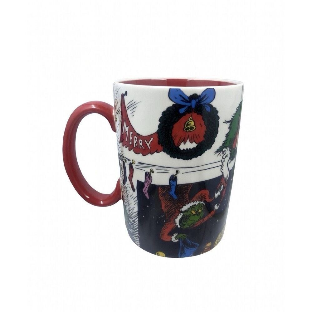Department 56 Dr. Seuss The GRINCH Stealing Christmas 16oz MUG 2015. Read
